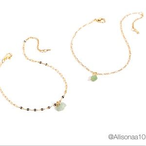 2 Free people ankle bracelet 14k Gold Plated Anklet Set